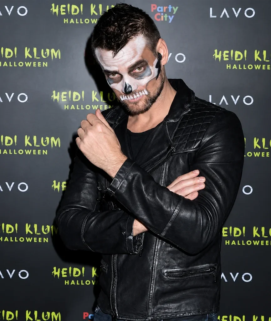 Adam Lambert Halloween Party Black Leather Biker Jacket