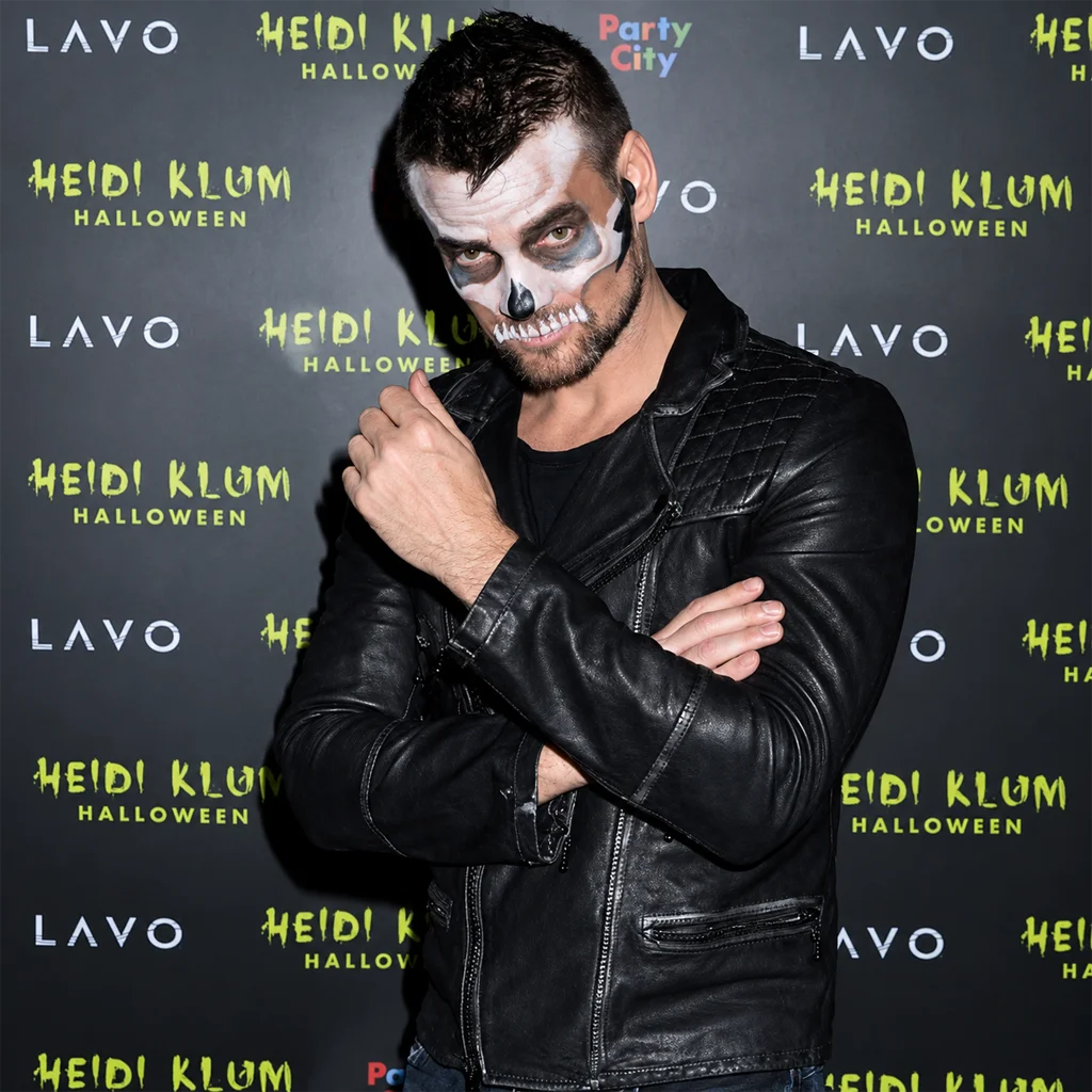 Adam Lambert Halloween Party Black Leather Biker Jacket