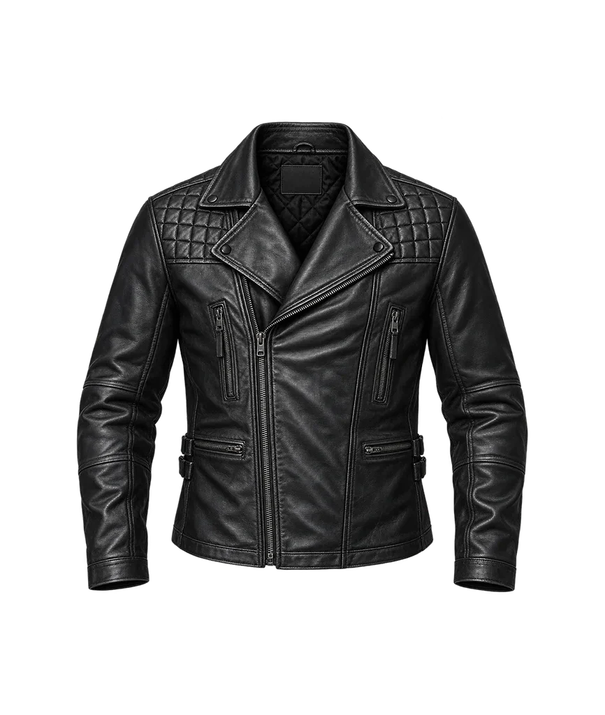 Adam Lambert Halloween Party Black Leather Biker Jacket