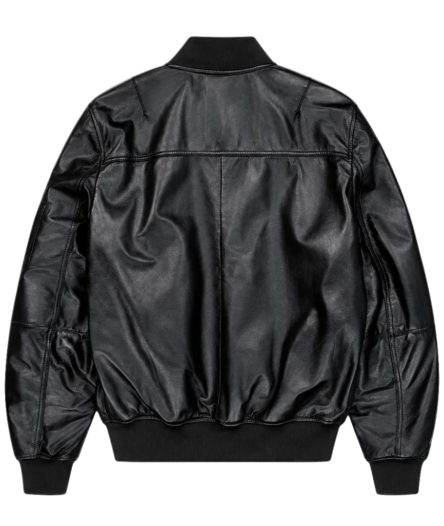 Alpha Industries Men’s MA-1 Leather Bomber Jacket