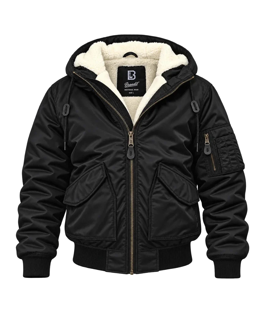 Brandit Men’s CWU Hooded Bomber Jacket