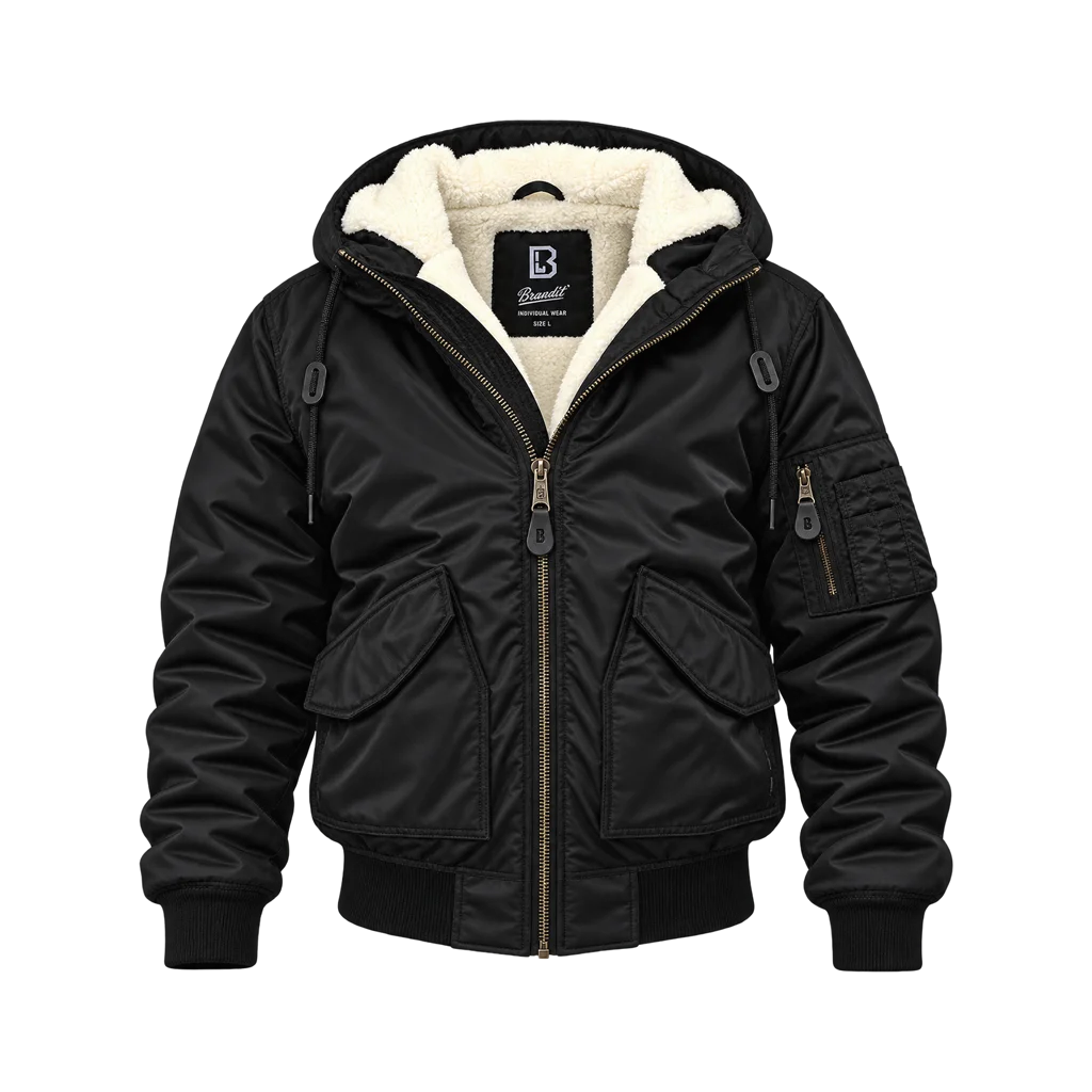 Brandit Men’s CWU Hooded Bomber Jacket