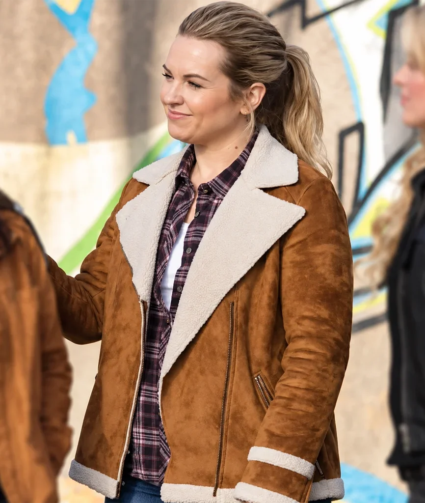 Donna Hanscum Supernatural Brown Shearling Jacket