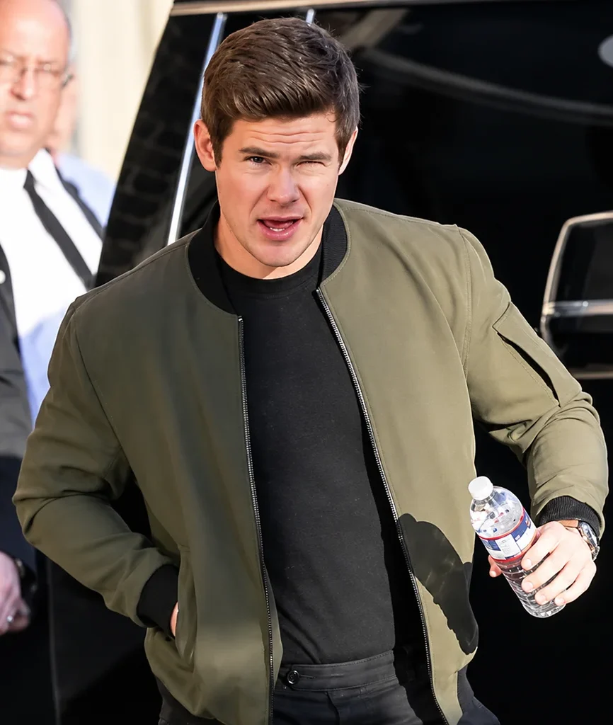 Adam DeVine Pitch Perfect Olive Green Bomber Jacket