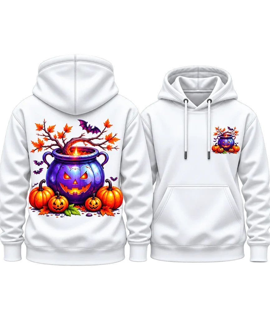 Chilling Adventures of Sabrina Halloween Spooky Dual-Print White Hoodie