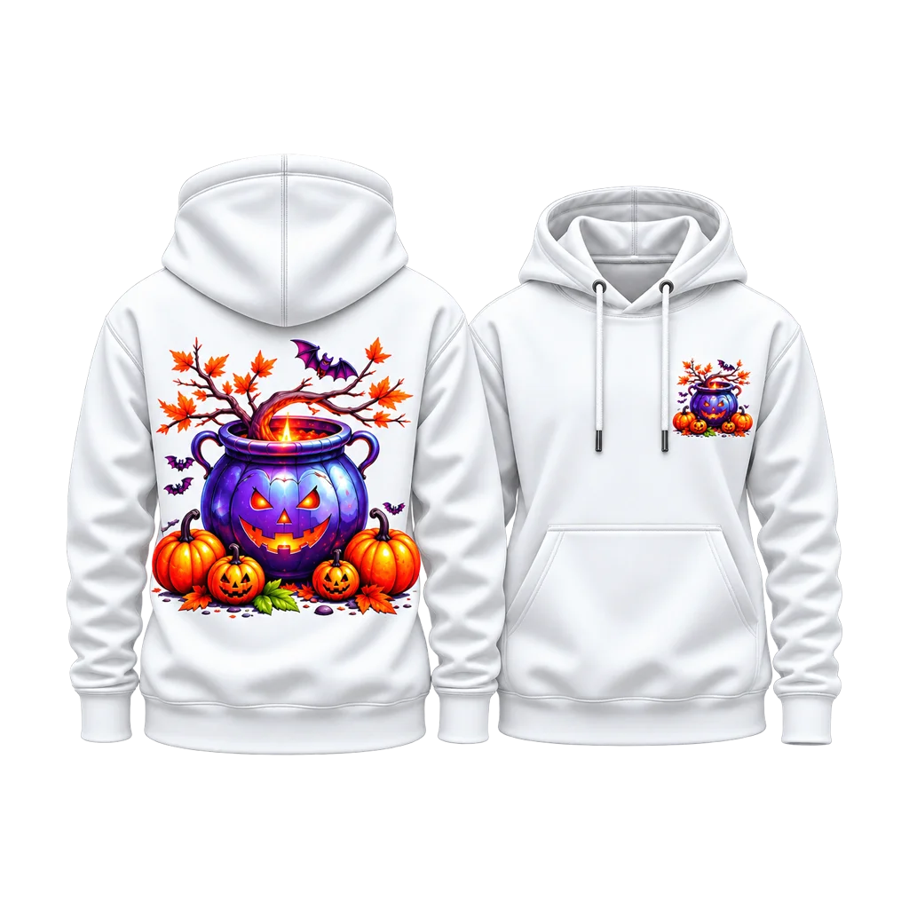 Chilling Adventures of Sabrina Halloween Spooky Dual-Print White Hoodie