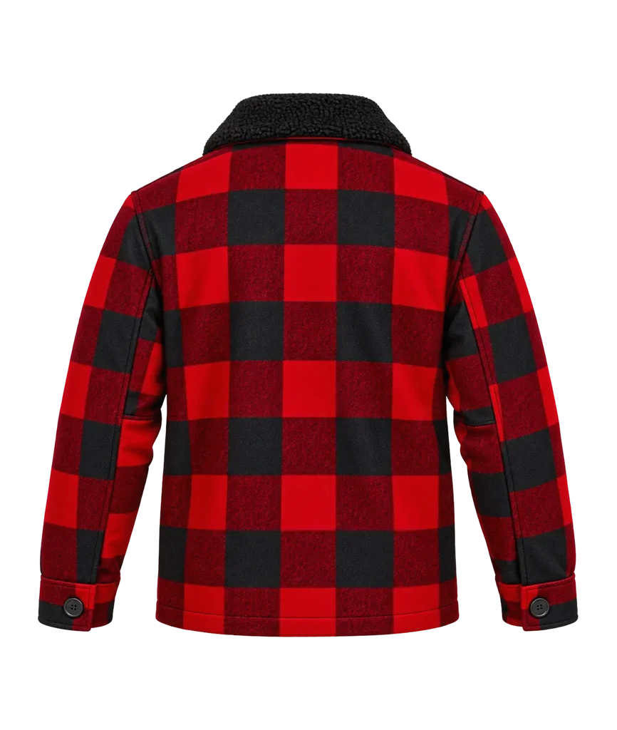 Christmas with the Campbells Justin Long Red Plaid Wool Jacket