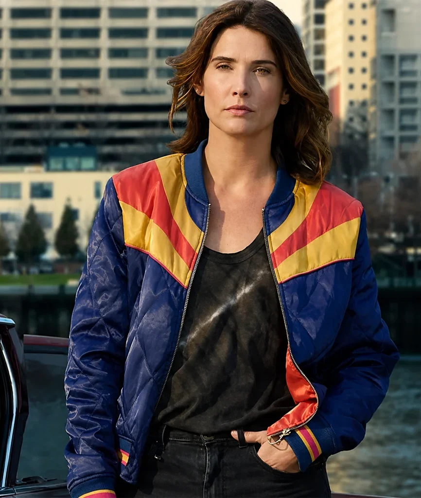 Cobie Smulders Stumptown Dex Parios Quilted Bomber Jacket