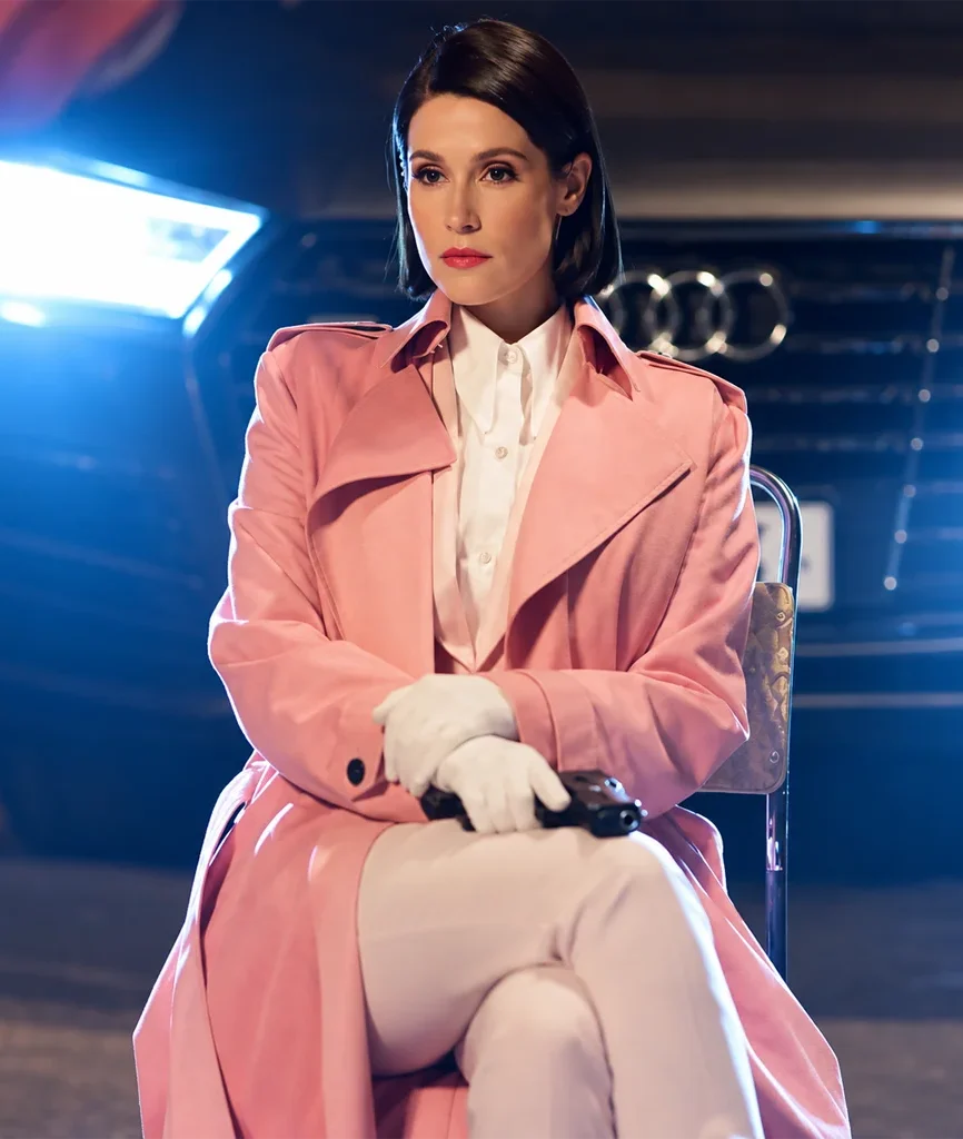 Dianne Harewood Culprits Season 1 Pink Trench Coat