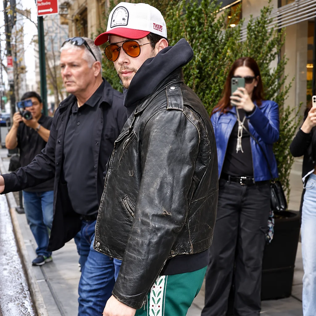 Danny Wilson Power Ballad Nick Jonas Black Biker Leather Jacket