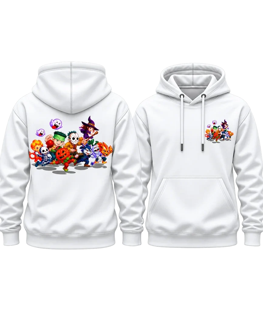 Darkstalkers Chibi Halloween Monster Dual-Print Hoodie