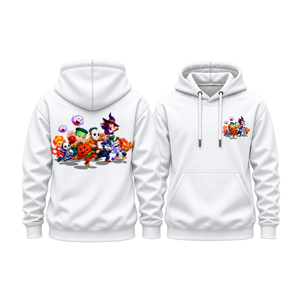 Darkstalkers Chibi Halloween Monster Dual-Print Hoodie