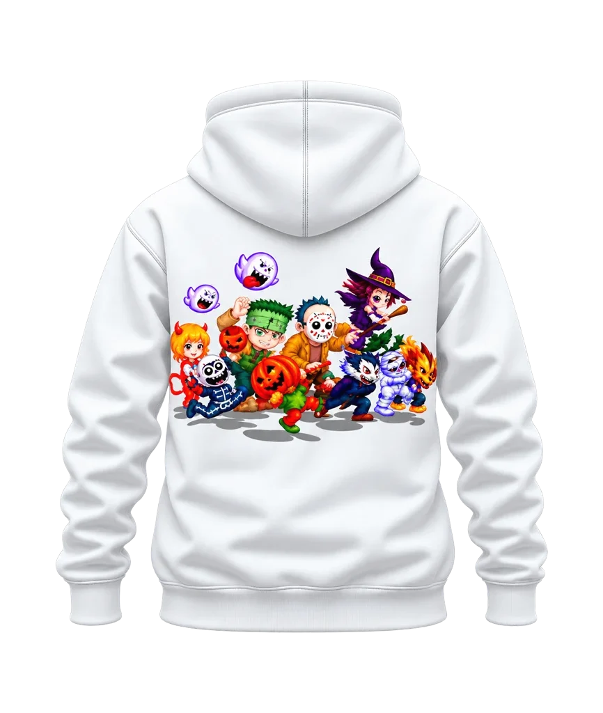 Darkstalkers Chibi Halloween Monster Dual-Print Hoodie
