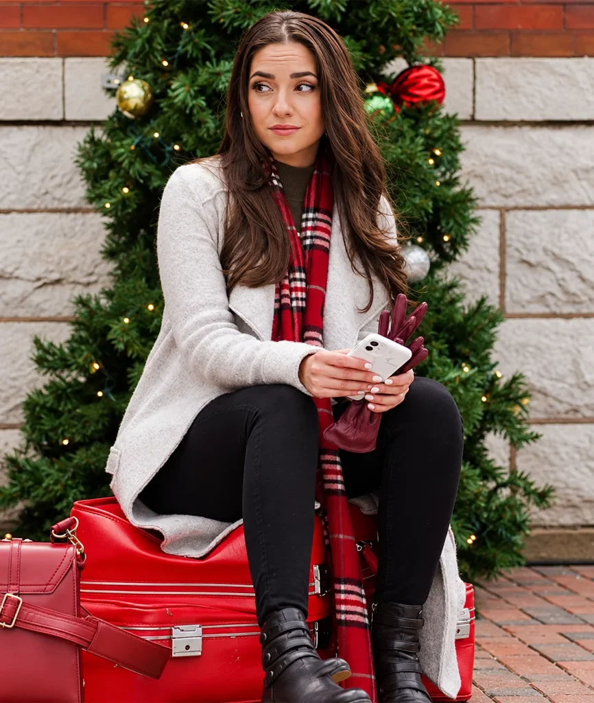Dashing Home for Christmas Paniz Zade Light Grey Long Coat