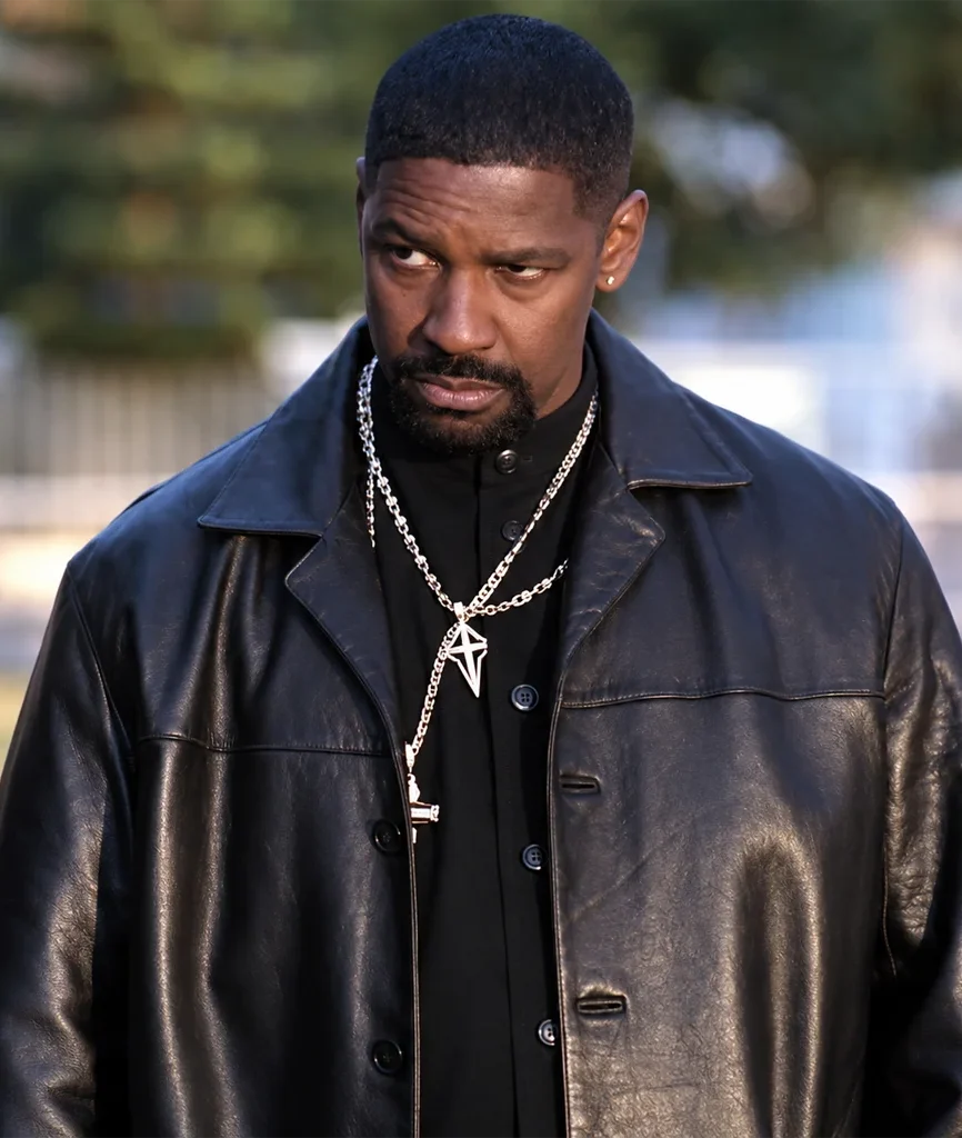 Denzel Washington Training Day Detective Alonzo Black Leather Coat