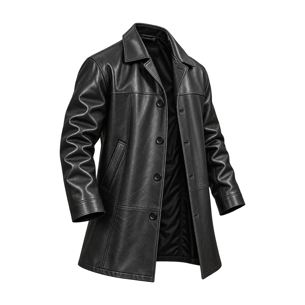 Denzel Washington Training Day Detective Alonzo Black Leather Coat