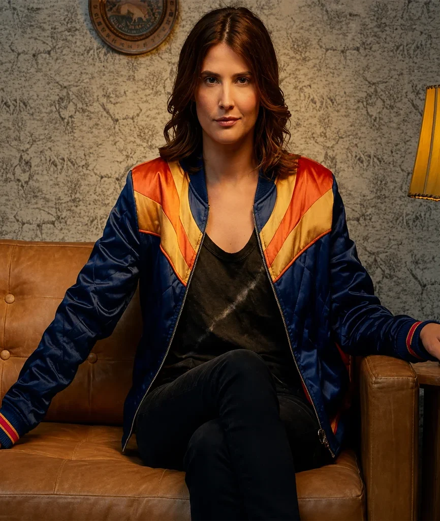 Cobie Smulders Stumptown Dex Parios Quilted Bomber Jacket