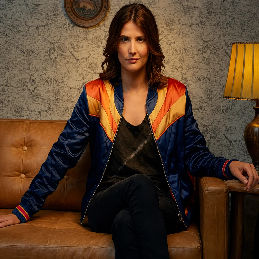 Cobie Smulders Stumptown Dex Parios Quilted Bomber Jacket