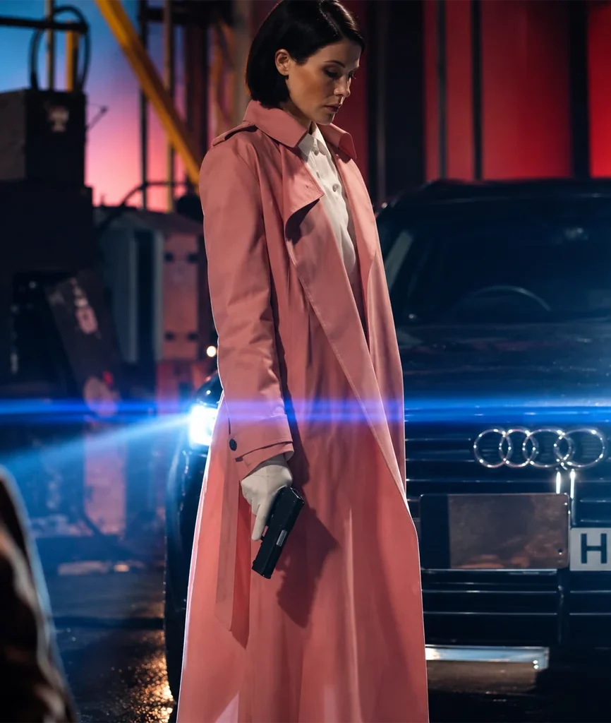 Dianne Harewood Culprits Season 1 Pink Trench Coat