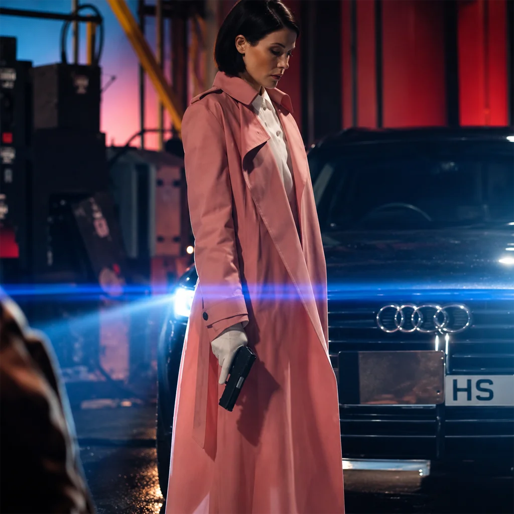 Dianne Harewood Culprits Season 1 Pink Trench Coat