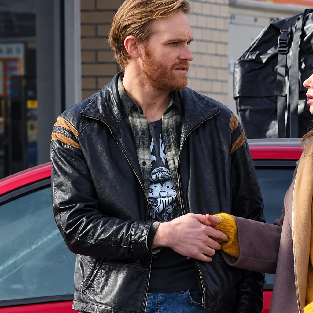 Jackson Disclosure Day Wyatt Russell Black Leather Jacket