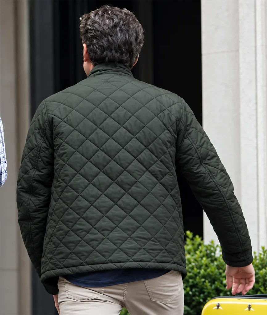 Patrick Dempsey Disenchanted Olive Quilted Jacket