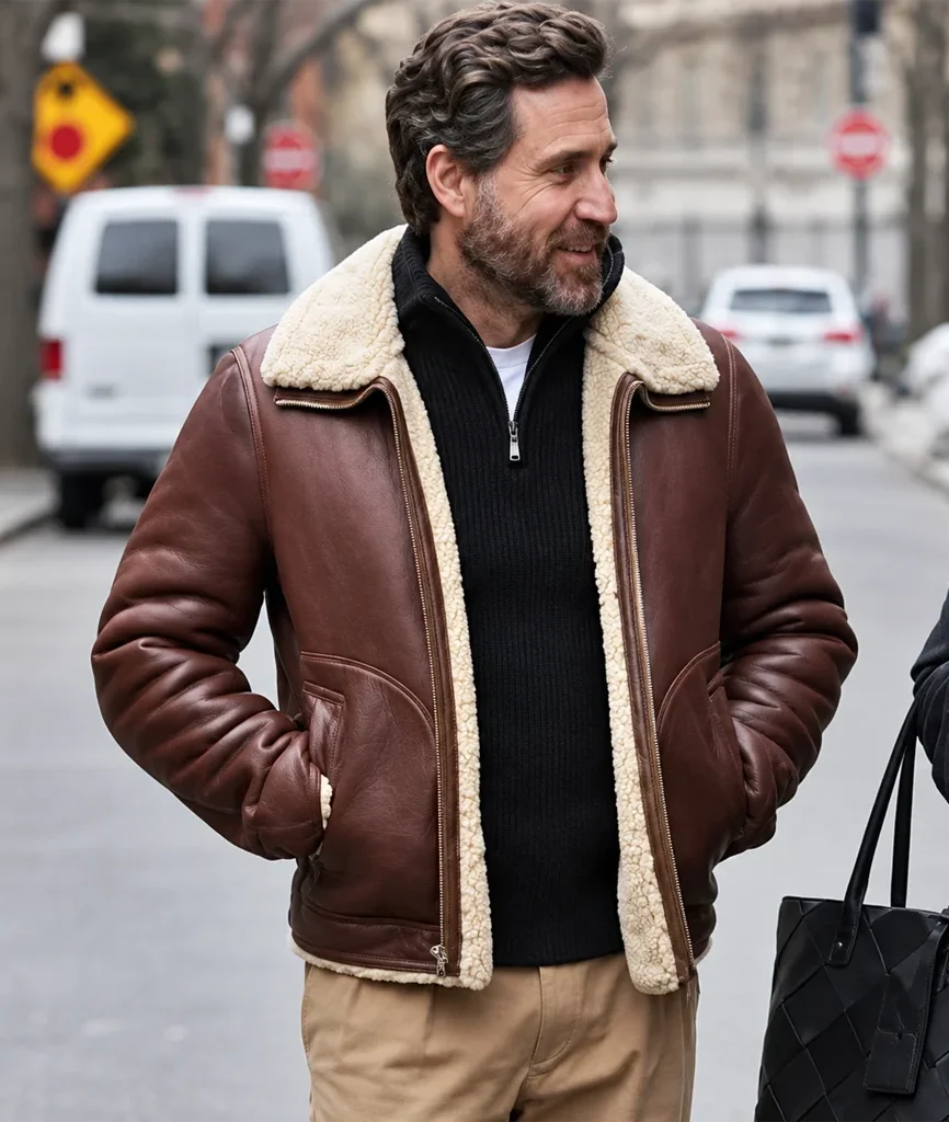 Dr. Paolo Macchiarini Dr. Death Season 2 Brown Shearling Jacket
