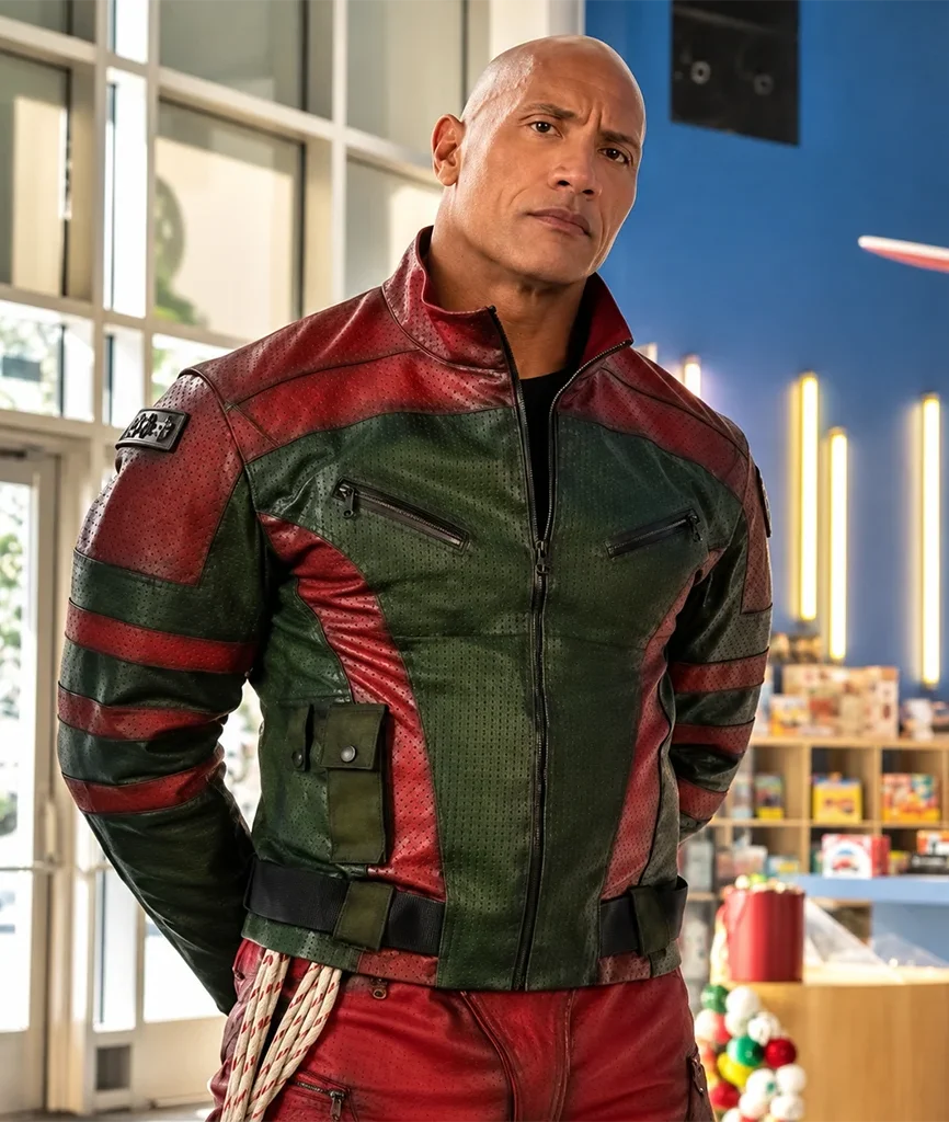 Dwayne Johnson Red One Callum Drift Leather Jacket