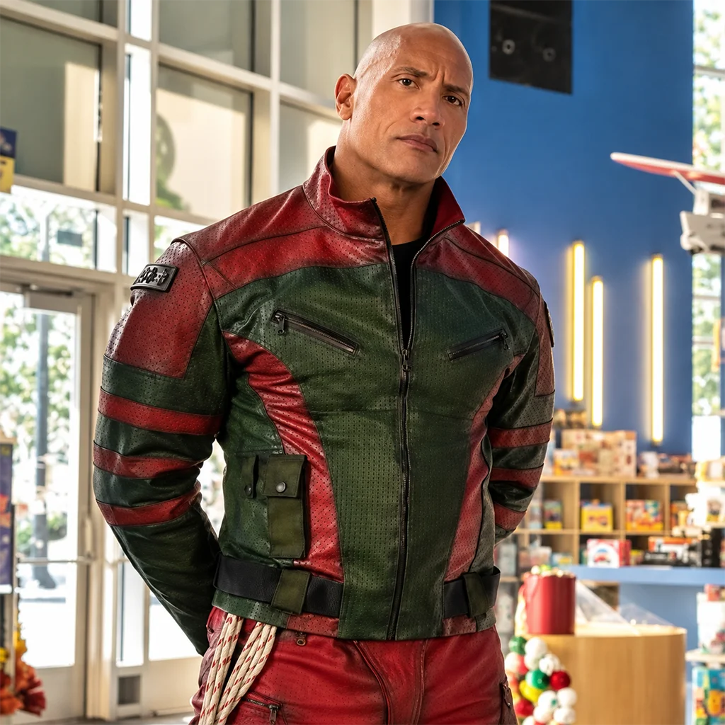 Dwayne Johnson Red One Callum Drift Leather Jacket