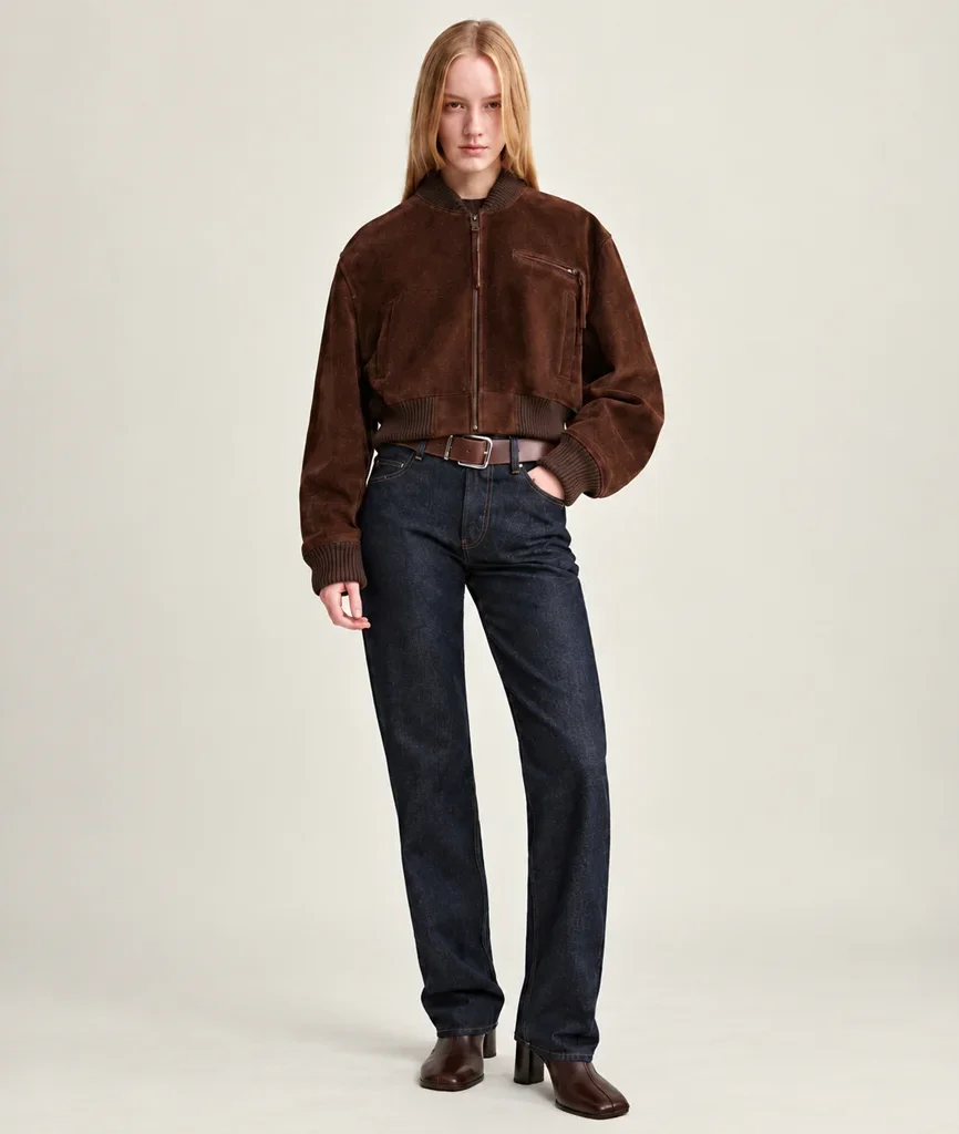 ARMA Women’s Elettra Gritty Suede Bomber Jacket