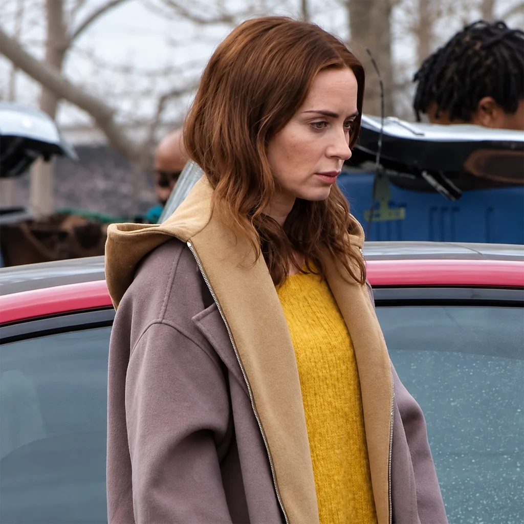 Margaret Fairchild Disclosure Day Emily Blunt Grey Wool Coat