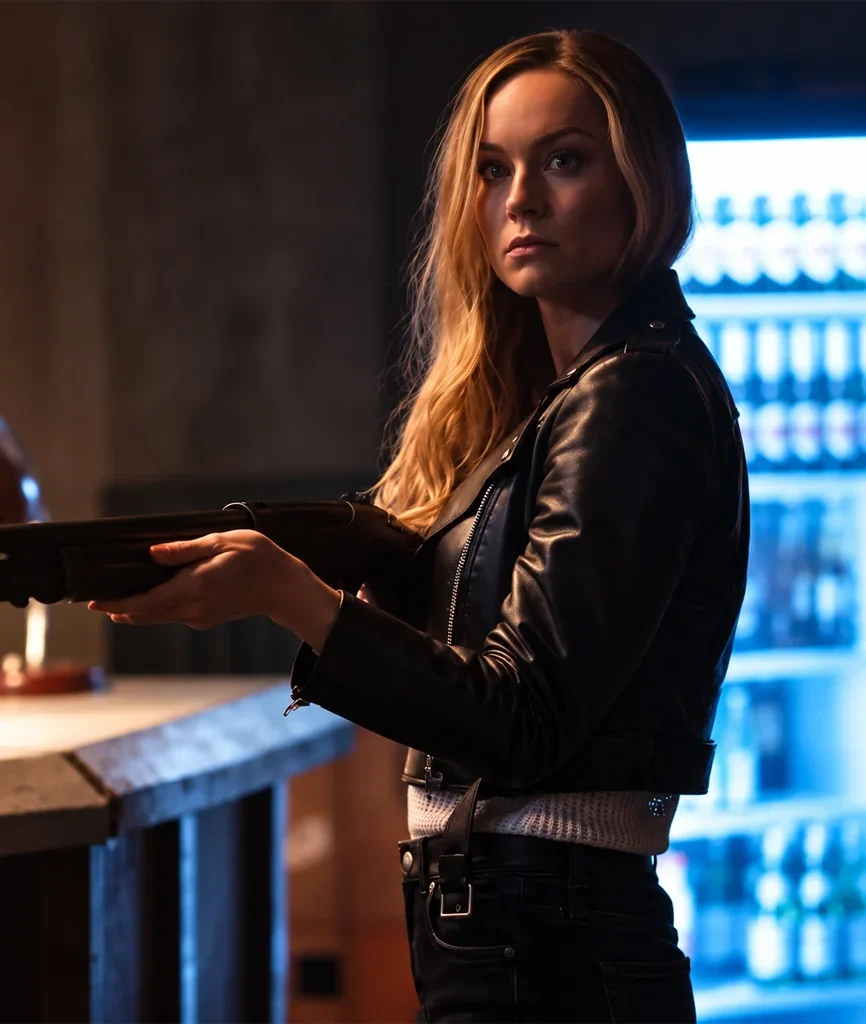 Fast X Brie Larson Tess Black Leather Biker Jacket