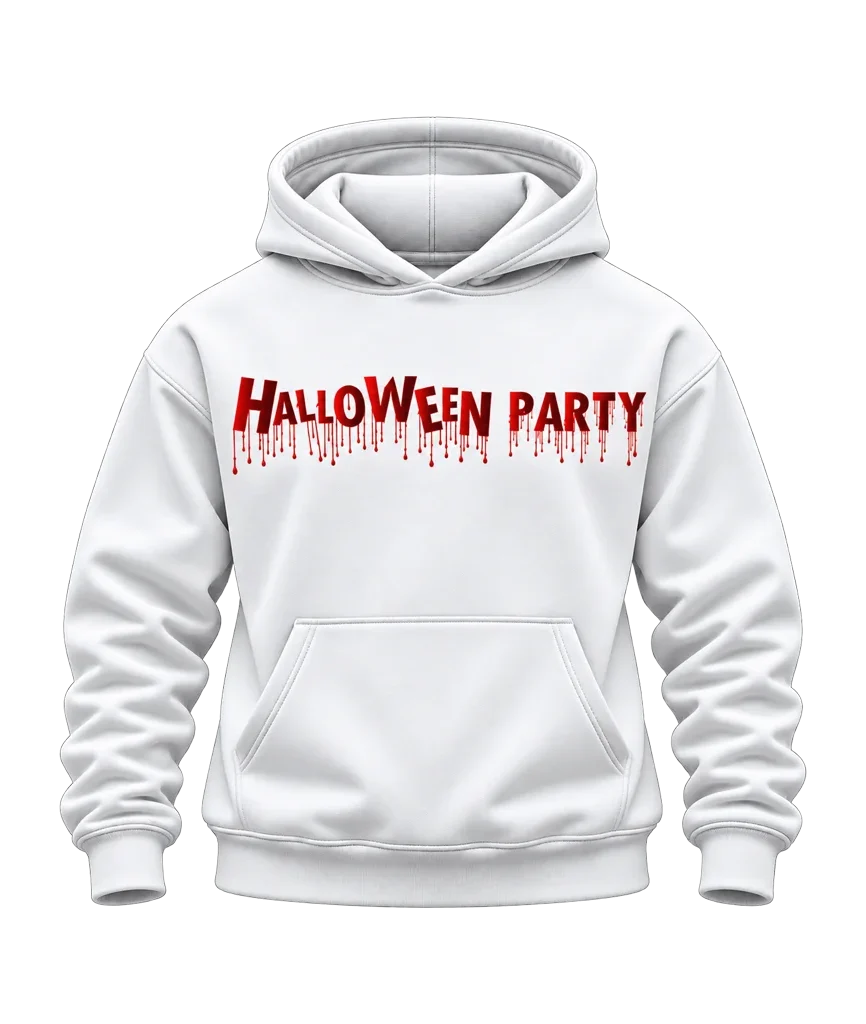 Friday the 13th Halloween Party Drip White Hoodie