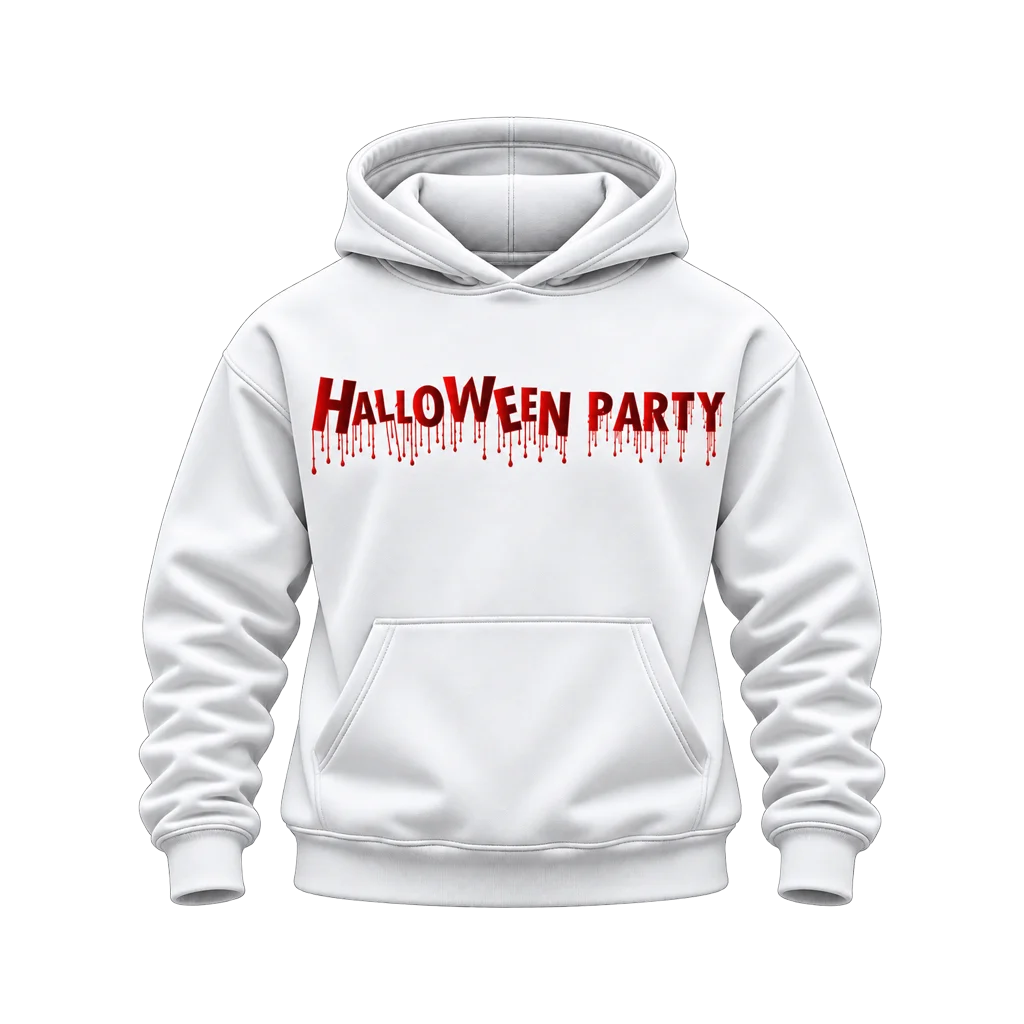 Friday the 13th Halloween Party Drip White Hoodie