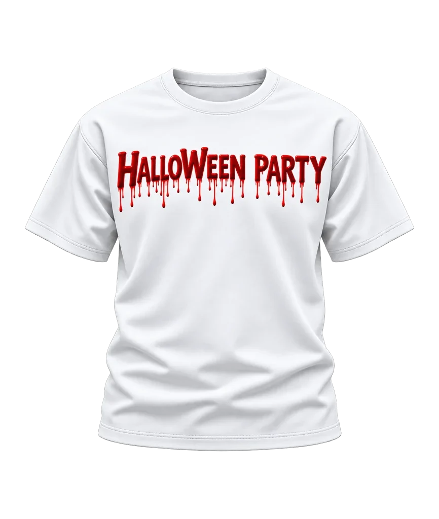 Friday the 13th Halloween Party Drip White T-Shirt