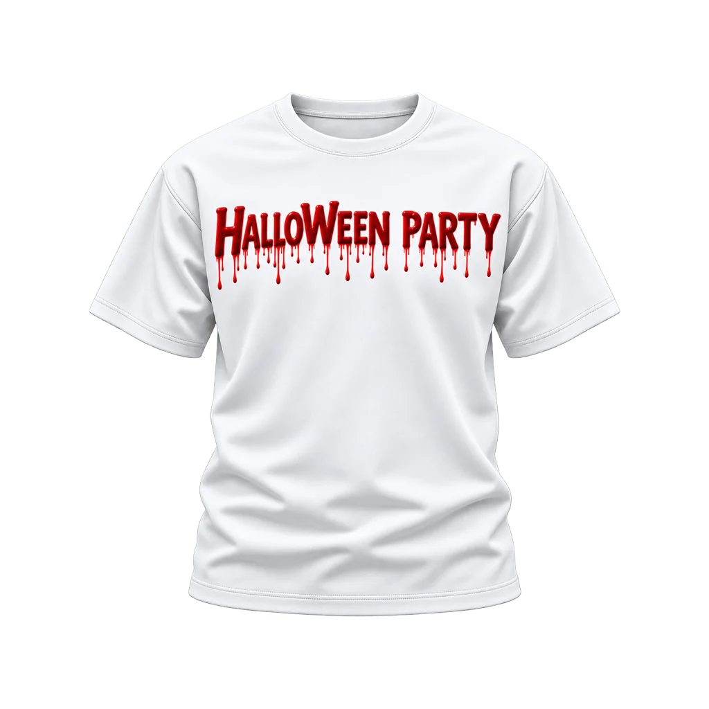 Friday the 13th Halloween Party Drip White T-Shirt