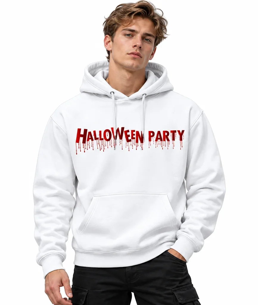 Friday the 13th Halloween Party Drip White Hoodie