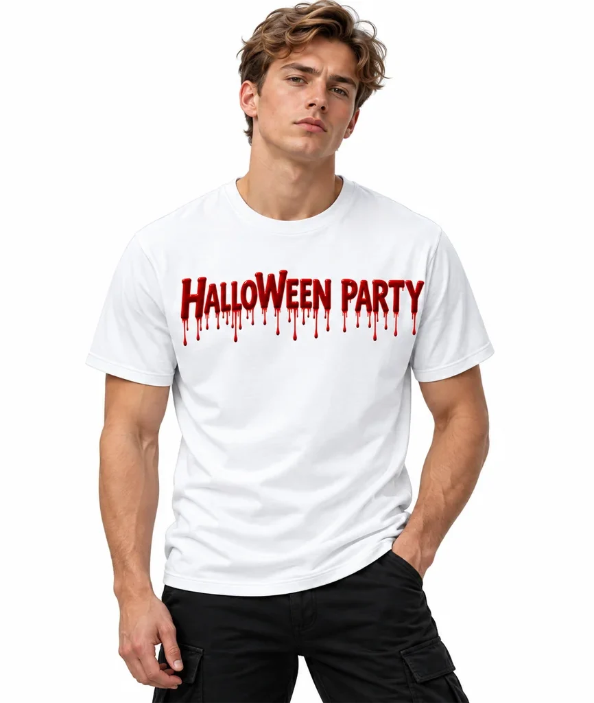 Friday the 13th Halloween Party Drip White T-Shirt