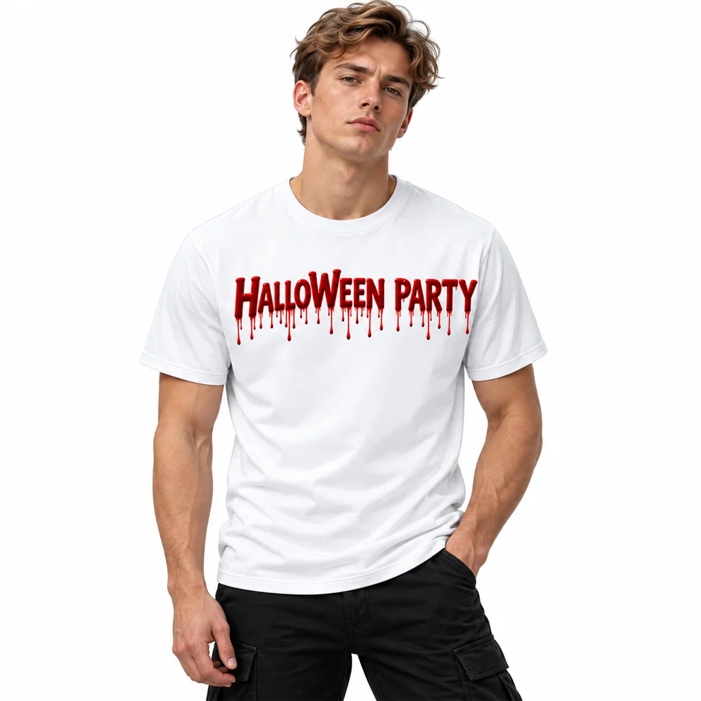 Friday the 13th Halloween Party Drip White T-Shirt