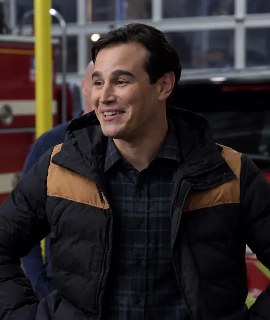 Blake Gallo Chicago Fire Black Puffer Jacket