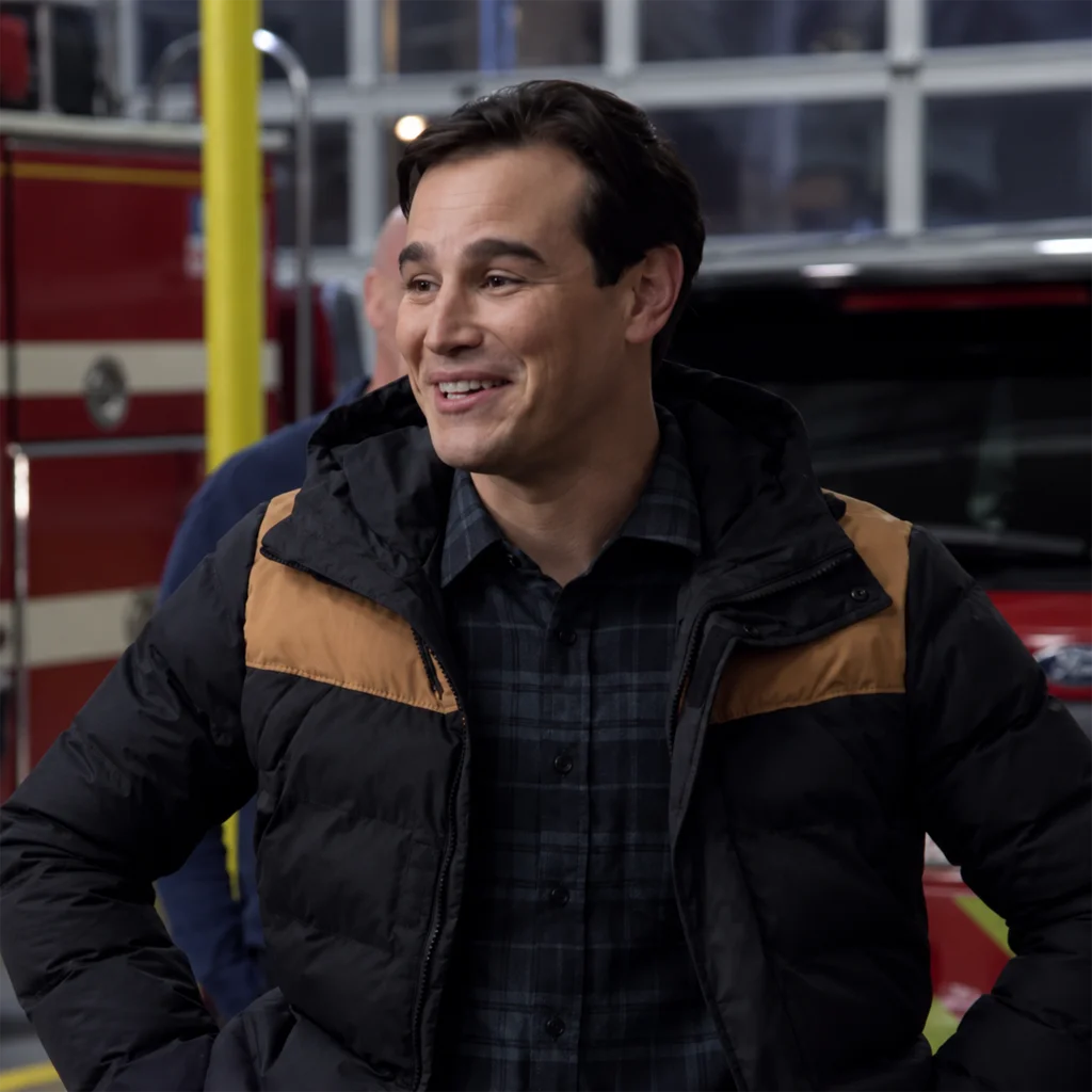 Blake Gallo Chicago Fire Black Puffer Jacket
