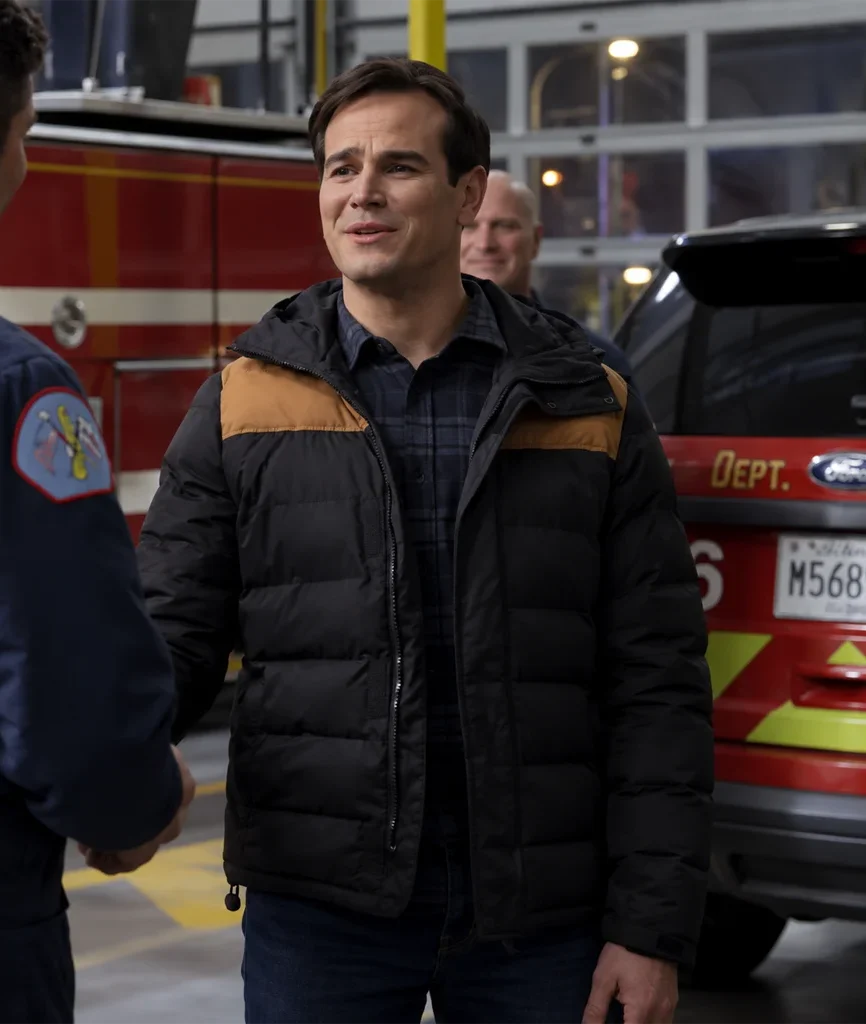 Blake Gallo Chicago Fire Black Puffer Jacket