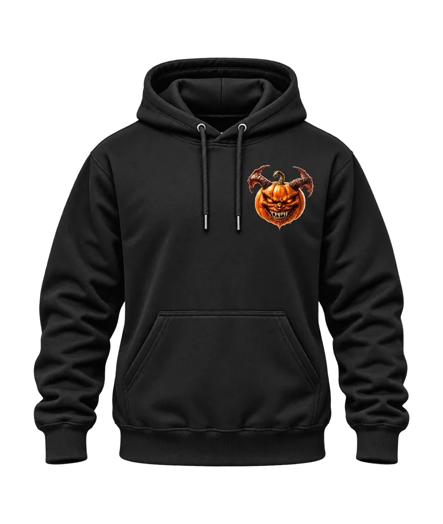 Ghost Rider Demonic Pumpkin Dual-Print Black Hoodie
