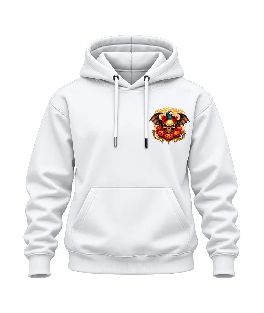 Ghost Rider Halloween Wings Skull Dual-Print Hoodie