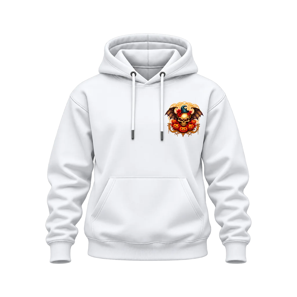 Ghost Rider Halloween Wings Skull Dual-Print Hoodie