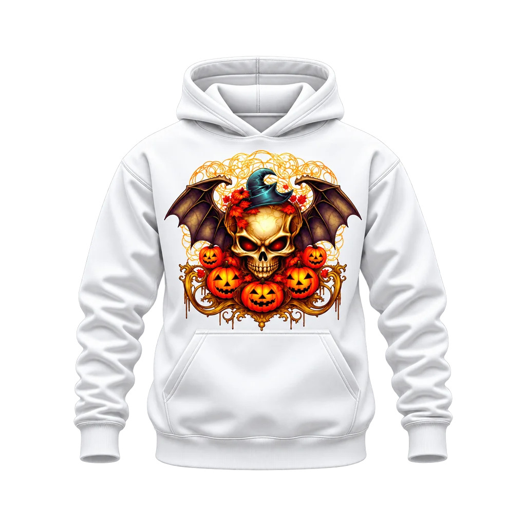 Ghost Rider Halloween Wings Skull Hoodie