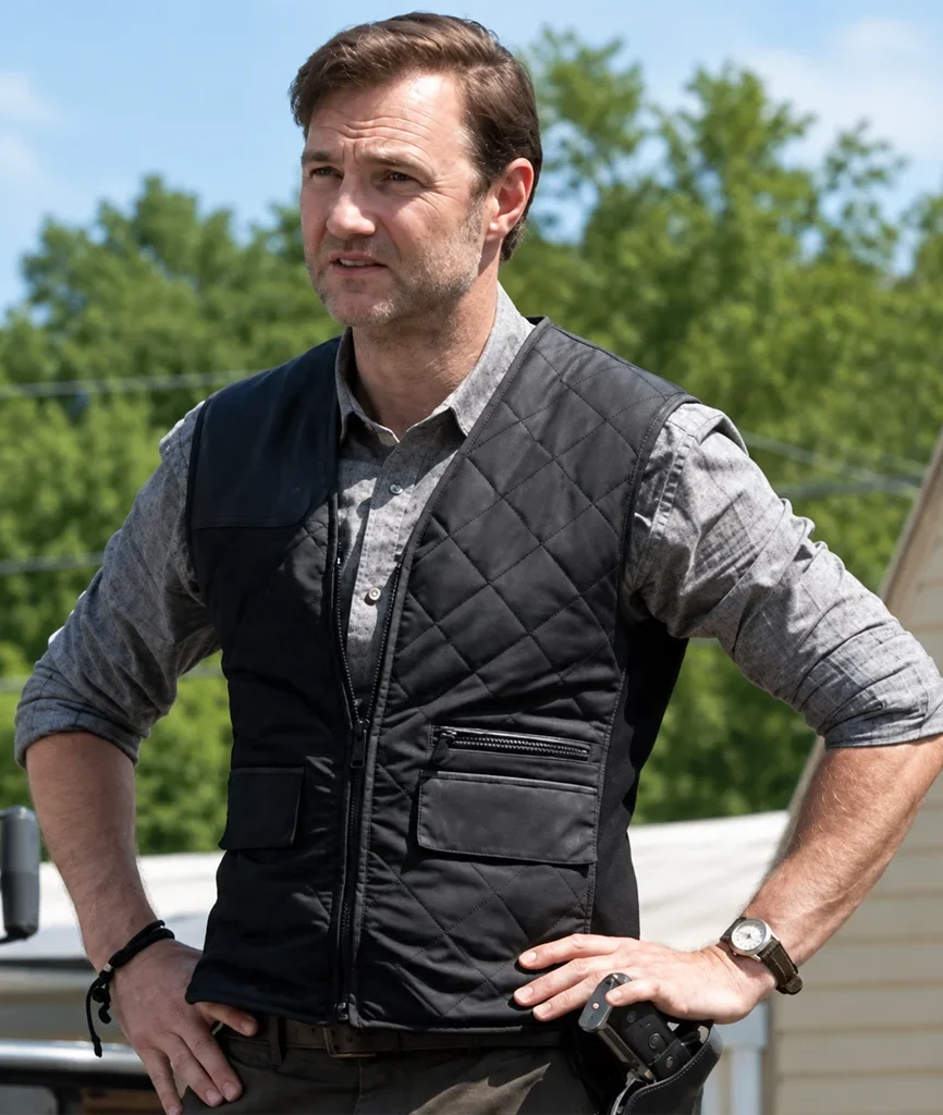 The Governor The Walking Dead Black Quilted Vest
