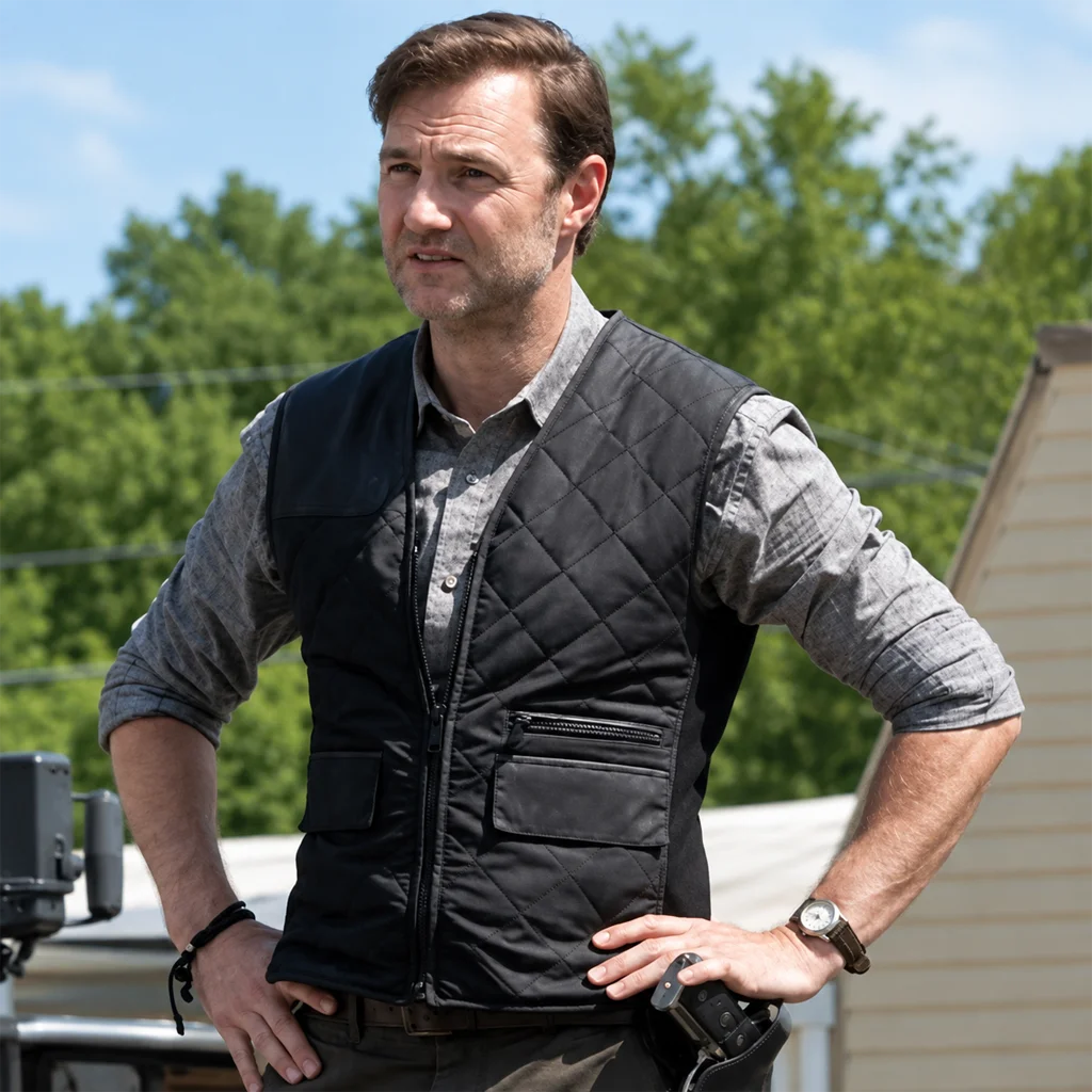 The Governor The Walking Dead Black Quilted Vest