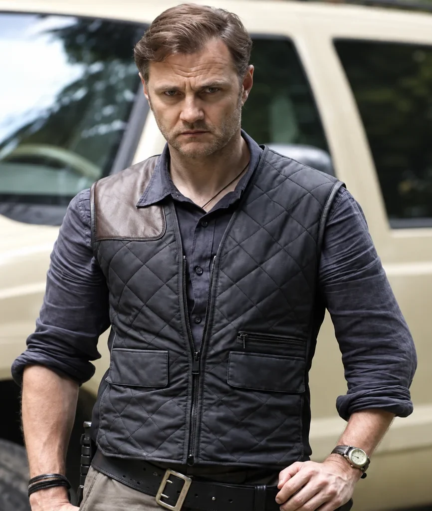 The Governor The Walking Dead Black Quilted Vest