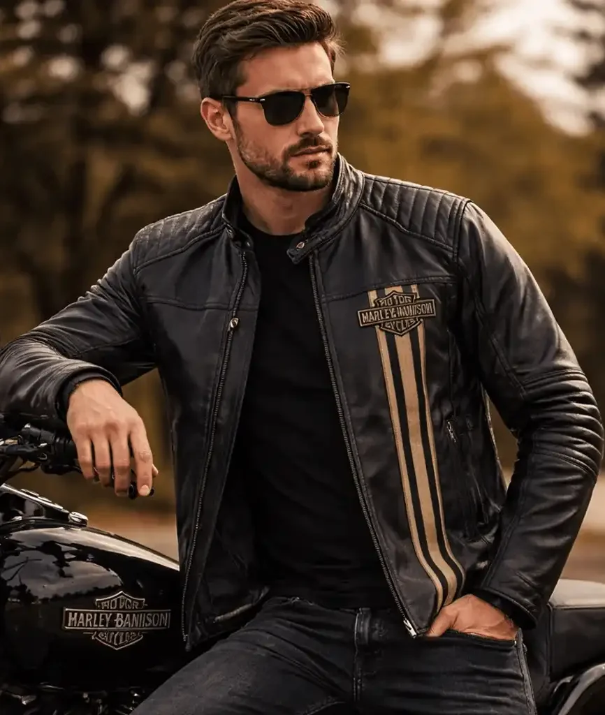 Men’s H-D Triple Vent Passing Link II Leather Jacket